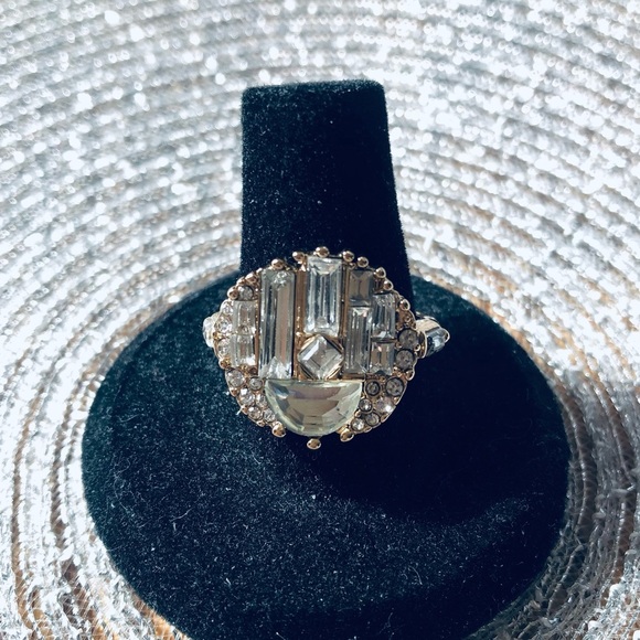 Park Lane Gatsby Ring Gold 🆕 Handset Austrian Crystals Size 8 - Picture 3 of 10